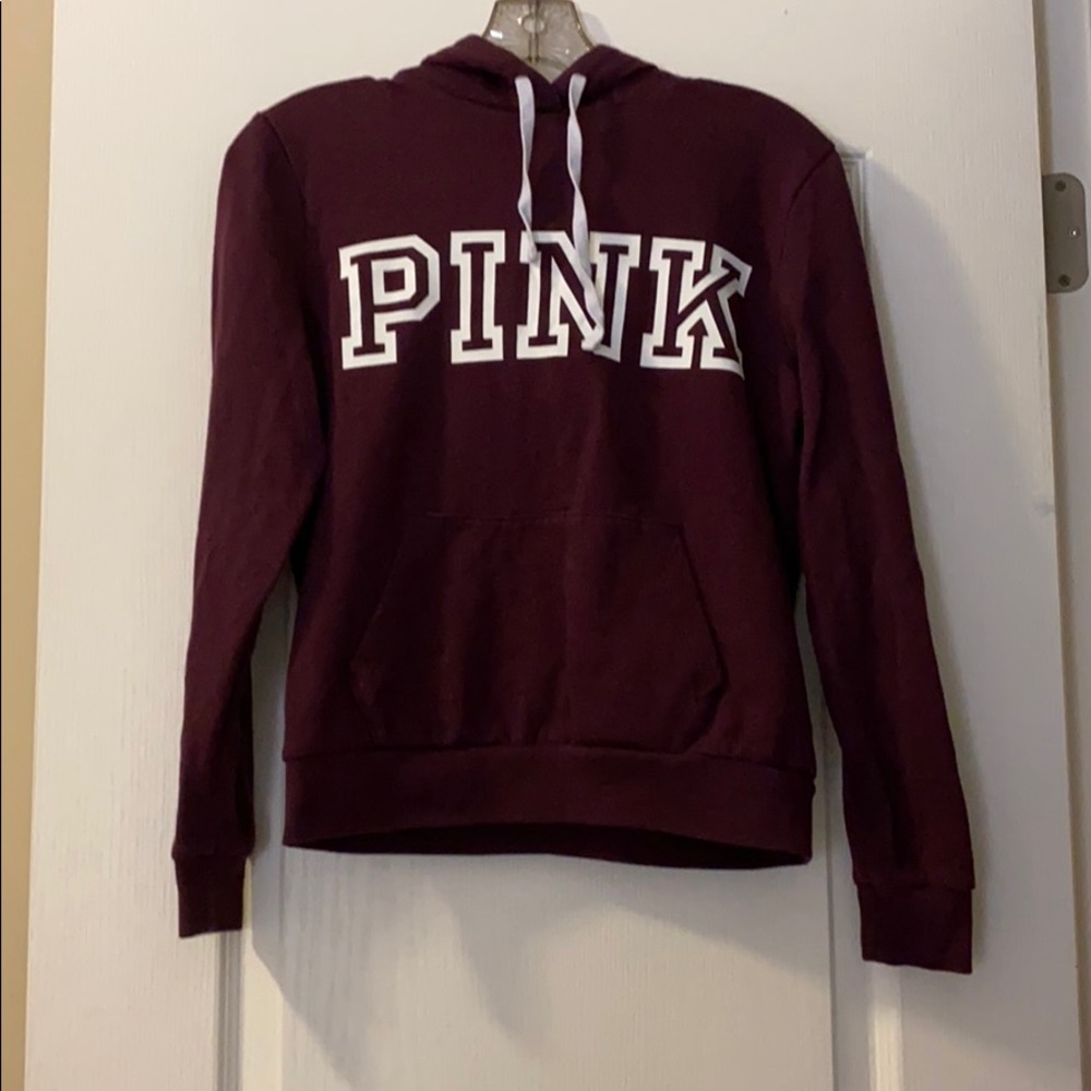 velvet ‘pink’ hoodie size XS
